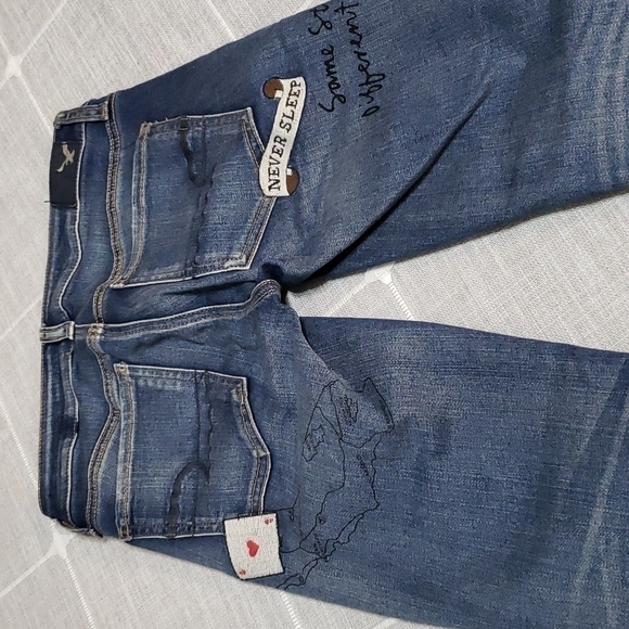 American Eagle Jeans with Patches, Size 00 - Picture 10 of 17